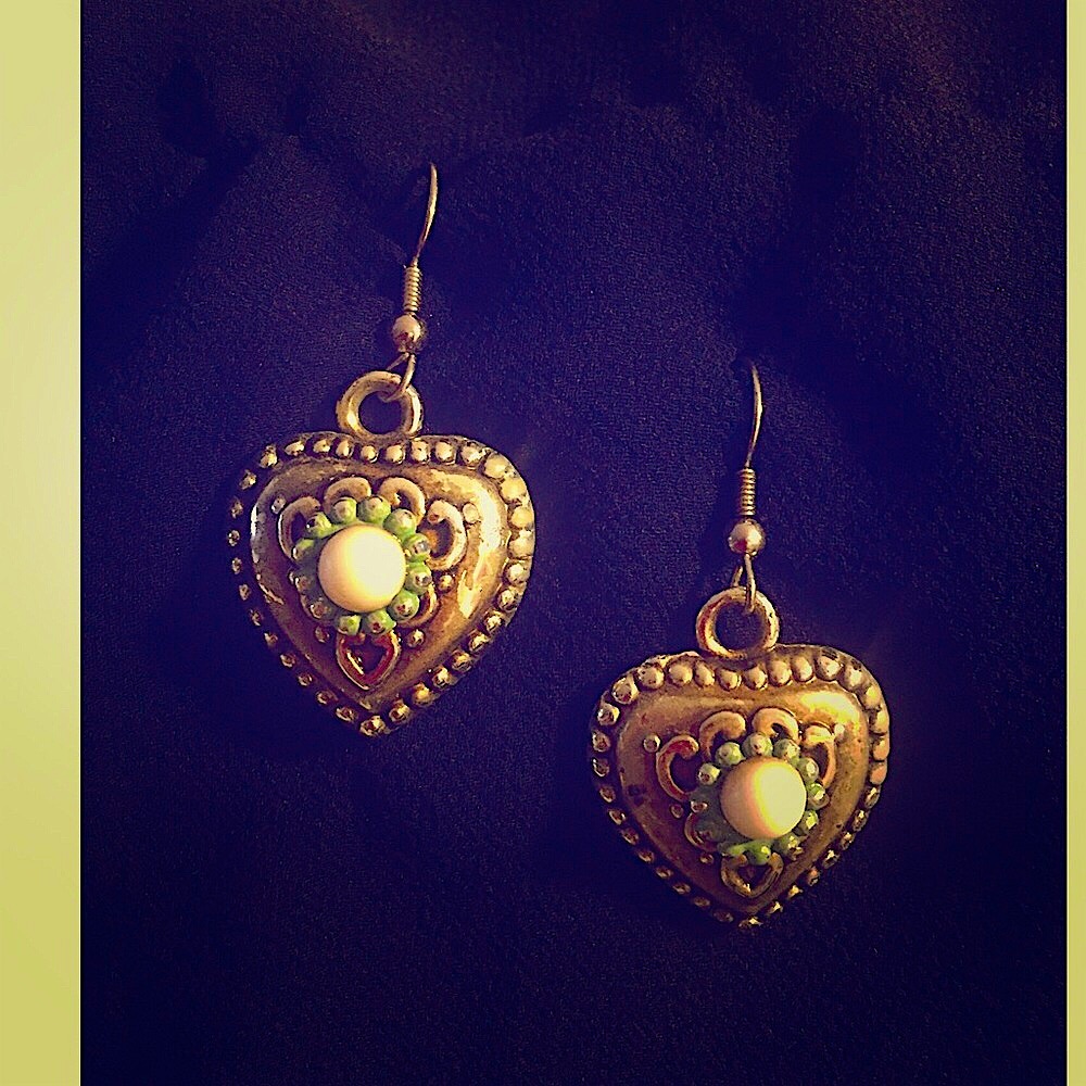 Vintage Heart ❤️ Earrings